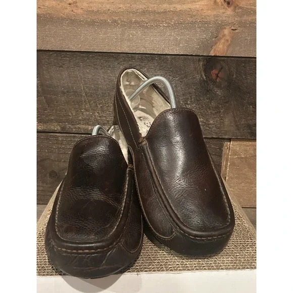 knee length dresses for ladies Cyprus Boat Shoe In Brown Leather and Natural Shearling - Flats